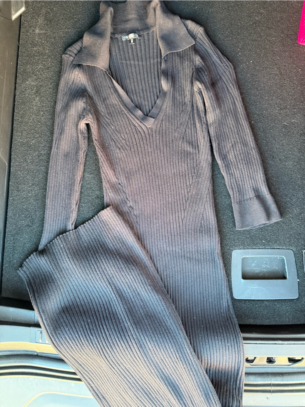 Dynamite Kids Ribbed Jumpsuit - Charcoal Gray
